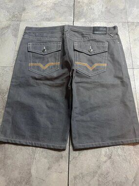 Mecca Baggy Gray Denim Shorts 40x14 Y2K Jorts